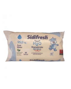 Sidifresh H2O Μωρομάντηλα Με 99.8% Νερό 63τμχ