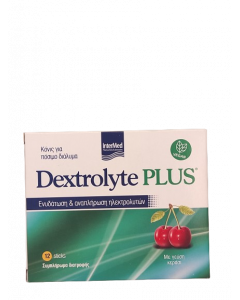 InterMed Dextrolyte Plus Cherry Flavor 12sticks Συμπλήρωμα Διατροφής για Ενυδάτωση & Αναπλήρωση Ηλεκτρολυτών 