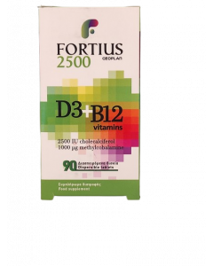 Geoplan Fortius D3 2500IU + B12 1000IU Συμπλήρωμα Διατροφής 90 Ταμπλέτες
