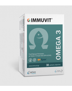 Leriva Immuvit Omega 3 Food Supplement with Omega 3 Fatty Acids (EPA & DHA) 30caps