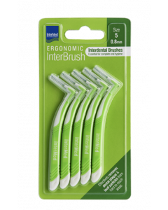 Intermed Ergonomic Interdental Brushes Μεσοδόντια Βουρτσάκια Με Λαβή 0.8mm Size 5, 5τμχ