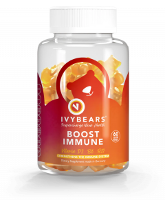 IvyBears Boost Immune Συμπλήρωμα Διατροφής Για Ενίσχυση Του Ανοσοποιητικού Συστήματος, 60 Zελεδάκια Aρκουδάκια