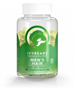 IvyBears Men's Hair Ανδρικό Συμπλήρωμα Διατροφής Για Υγιή Μαλλιά Και Νύχια, 60 Zελεδάκια Aρκουδάκια