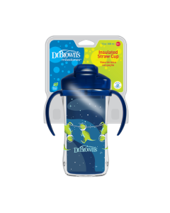 Dr. Brown's Milestones™ Insulated Straw Cup 12m+ Blue-Dinosaurs 300ml (TC01202)