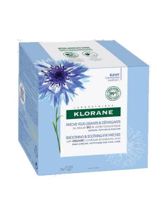 Klorane Bleuet Smoothing & Soothing Eye Patches 7x2 Τεμάχια Επιθέματα για Μαύρους Κύκλους και Σακούλες με Φυτικό Υαλουρονικό Οξύ