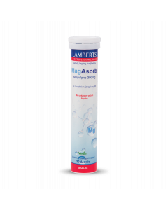 Lamberts MagAsorb 300mg Μαγνήσιο με Βιταμίνη B6 με Γεύση Λεμόνι 20 Αναβράζοντα Δισκία