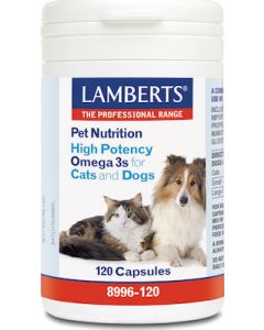 Lamberts Pet Nutrition High Potency Omega 3 for Cats/Dogs 120 Caps