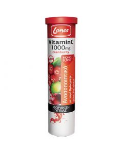 Lanes Vitamin C 1000mg + Cranberry 20 Effervescent Tabs