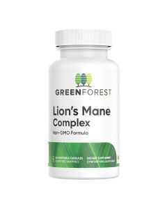 Green Forest Lion's Mane Complex 60caps Συμπλήρωμα Διατροφής για Βελτίωση της Μνήμης & της Συγκέντρωσης  