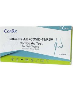 CorDx Influenza A/B+Covid-19 Rsv Διαγνωστικό Τεστ Ταχείας Ανίχνευσης Αντιγόνων με Ρινικό Δείγμα 1τμχ