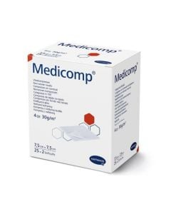 Hartmann Medicomp 7,5x7,5cm Επιθέματα Αποστειρωμένα από Μη Υφασμένο Υλικό 25x2 Τεμάχια