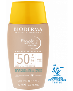 Bioderma Photoderm Nude Touch SPF 50+ Golden Tint 40ml Αντιηλιακό Προσώπου με Χρώμα