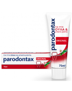 Parodontax Original Mint & Ginger 75ml Οδοντόκρεμα με Fluoride για τα Ούλα Μέντα & Τζίντζερ