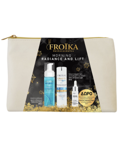 Froika Promo Morning Radiance & Lift Αnti-ageing Skin Care Set with Hyaluronic Foam 200ml, Ultra Lift Cream Light 50ml & Premium Intensive Drops 10ml