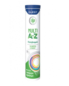 Quest Multi A-Z Vitamins Βιταμίνες για Ενέργεια με Γεύση Τροπικών Φρούτων 20δισκία