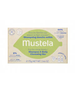 Mustela Shampoo & Body Cleansing Bar Μπάρα Καθαρισμού για Σώμα & Μαλλιά  75g