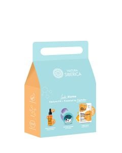 Natura Siberica Promo Lab Biome Restore Kit - Powered by Peptides with Regeneration Face Serum 30ml, Eye Patches 60items & Biome Sheet Mask 1item