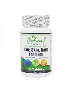Natural Vitamins Hair, Skin, Nails Formula 30 Tabs