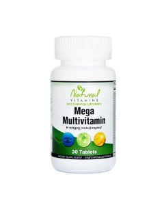 Natural Vitamins Mega Multivitamin 30 Tabs