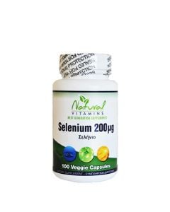 Natural Vitamins Selenium 200μg 100 Caps