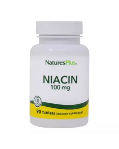 Nature's Plus Niacin 100mg (Nicotinic Acid, B3) 90tabs