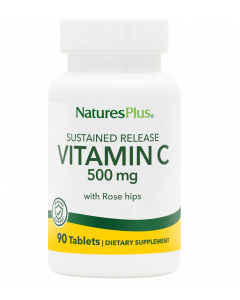 Nature's Plus Vitamin C 500mg With Rosehips, Βιταμίνη C 500mg 90 ταμπλέτες