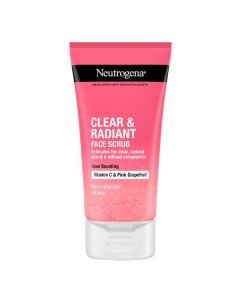 Neutrogena Clear & Radiant Scrub Προσώπου με Βιταμίνη C & Ροζ Γκρέιπφρουτ για Κανονικές Επιδερμίδες 150ml