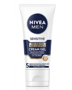 Nivea Men Sensitive  Skin & Stubble Cream Gel Κρέμα Gel Για Πρόσωπο & Κοντά Γένια 50ml