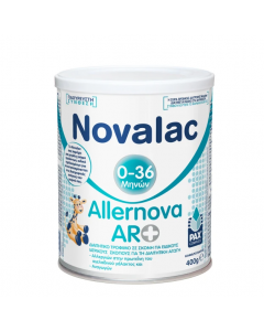 Novalac Allernova AR+ Γάλα Σκόνη 400gr Θεραπεία Αλλεργίας και Διαταραχών Παλινδρόμησης