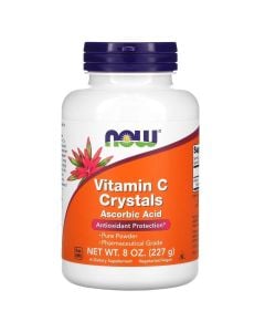 Now Foods Vitamin C Crystals Ascorbic Acid Powder Συμπλήρωμα Διατροφής Βιταμίνης C Σε Μορφή Σκόνης 227g