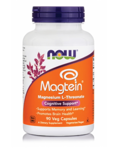 Now Foods Magtein Magnesium L-Threonate 90 Veg Capsules Συμπλήρωμα Διατροφής με Μαγνήσιο