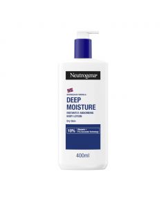 Neutrogena Deep Moisture Instantly Absorbing Body Lotion Dry Skin 400ml Γαλάκτωμα Βαθιάς Ενυδάτωσης Άμεσης Απορρόφησης για Ξηρές Επιδερμίδες