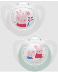 Nuk Star Peppa Pig Silicone Soother 6-18 Months 2items