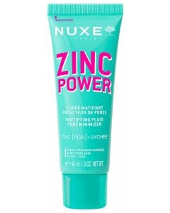 Nuxe Zinc Power Mattifying Light Fluid Pore Minimizer 40ml Ρυθμιστική Λεπτόρρευστη Κρέμα Προσώπου