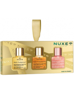 Nuxe Xmas Huile Prodigieuse Promo με Ξηρά Έλαια Ενυδάτωσης για Πρόσωπο, Σώμα & Μαλλιά Prodigieuse 10ml, Prodigieuse Florale 10ml & Prodigieuse Shimmering 10ml