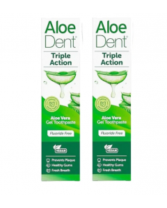 Optima Promo Aloe Dent Triple Action Toothpaste 2x100ml Οδοντόκρεμα Τριπλής Δράσης