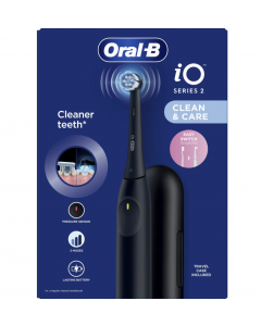 Oral-B iO Series 2 Clean & Care Electric Toothbrush with Travel Case Black 1 Set