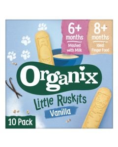 Organix Little Ruskits Μπισκότα Oδοντοφυΐας με Γεύση Βανίλια Χωρίς Ζάχαρη για Βρέφη 6+Μηνών 60gr 