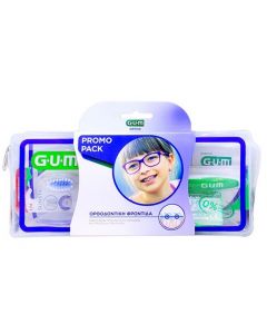 Gum Ortho Care Kit σετ Ορθοδοντικής Φροντίδας με Οδοντόβουρτσα, Προτεμαχισμένο Κερί Ortho, AftaClear Gel 2ml, Νήμα Ortho 5τεμ