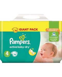 Pampers Active Baby Dry Maxi No4 (8 - 14kg) 90 Τεμάχια