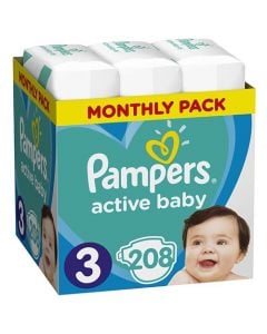 Pampers Active Baby Giant Pack No3 (6 - 10kg) 208