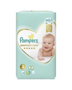 Pampers Premium Care New Baby Midi No3 (6 - 10kg) 60