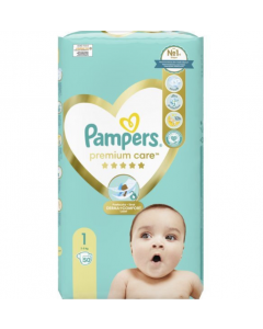 Pampers Premium Care Newborn No1(2-5 kg) 50 τεμάχια