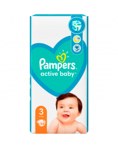 Pampers Active Baby No3 (6 - 10kg) 54 Τεμάχια