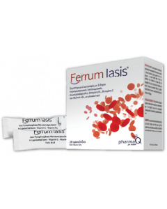 PharmaQ Ferrum Iasis Σίδηρος Πυροφωσφορικός Λιποσωμιακός με Βιταμίνη Β12, Βιταμίνη C & Φολικό οξύ 28 Sticks