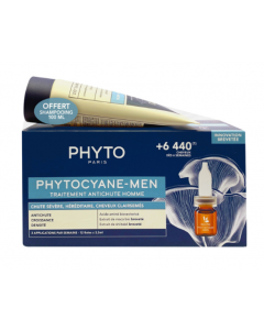 Phyto Promo Phytocyane Men Anti-Hair Loss Treatment: Αγωγή Κατά Της Έντονης Τριχόπτωσης Για Άνδρες 12 αμπούλες x 3,5ml + ΔΩΡΟ Σαμπουάν Κατά Της Τριχόπτωσης 100ml