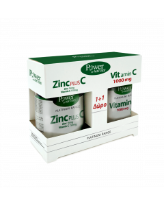 Power Health Promo Zinc Plus C 30 Tabs Ψευδάργυρος και Βιταμίνη C & Δώρο Vitamin C 1000mg 20Tabs