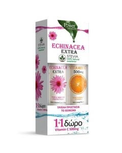 Power Health Echinacea Extra with Stevia 24 Tabs + Vitamin C 500mg 20 Tabs