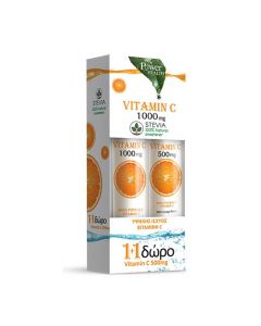 Power Health Vitamin C 1000mg with Stevia 24 Tabs + Vitamin C 500mg 20 Tabs