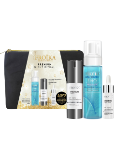 Froika Promo Premium Night Ritual Hyaluronic Ενυδατικός Αφρός Καθαρισμού 200ml & Premium Κρέμα Ολικής Αντιγηραντικής Προσώπου 30ml & Δώρο Premium Λάδι Εντατικής Νυχτερινής Φροντίδας 10ml